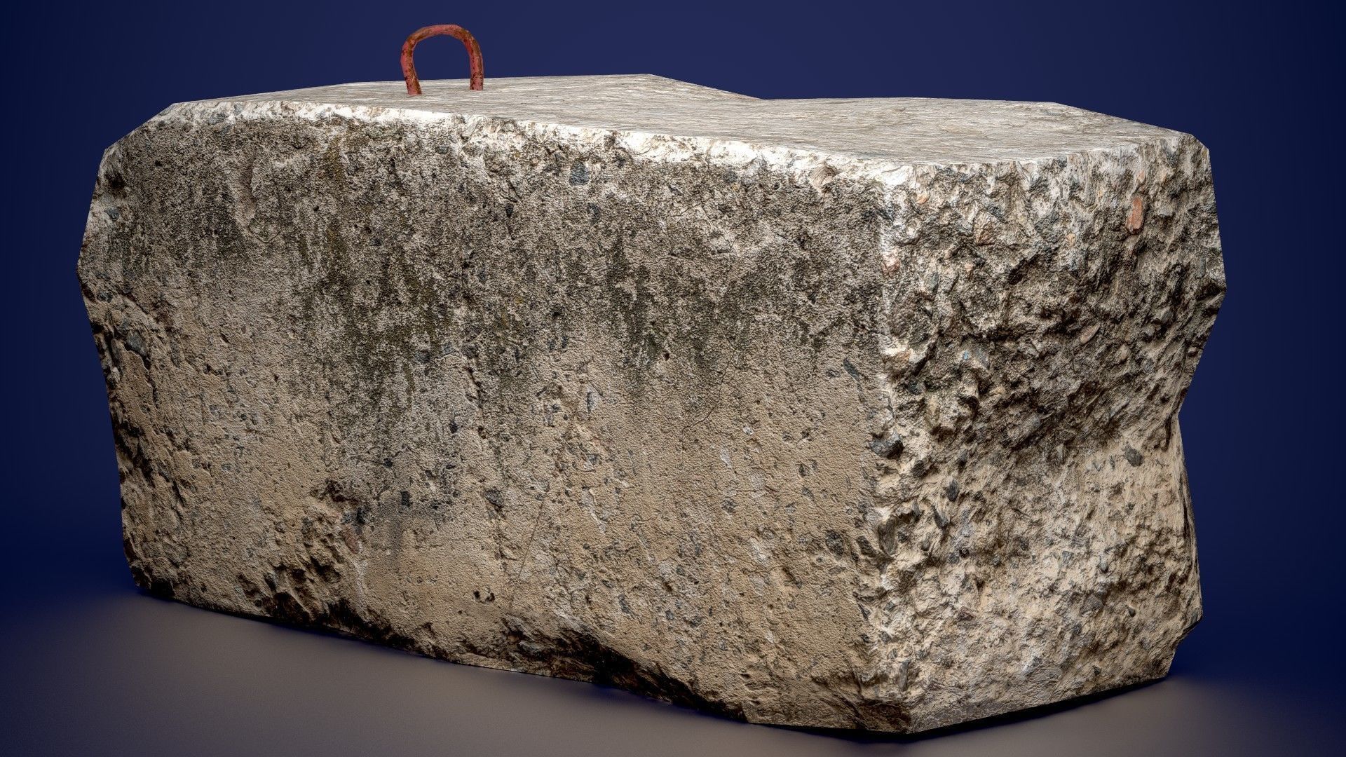 Concrete slab Low-poly 3D model_6