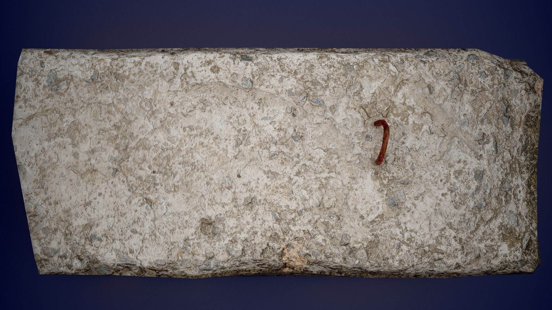 Concrete slab Low-poly 3D model_2