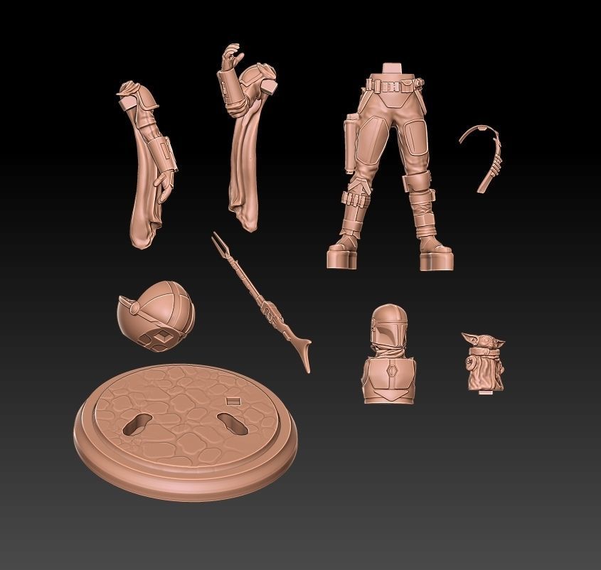 THE MANDALORIAN-YODA BABY 3D PRINT MODEL 3D print model_5