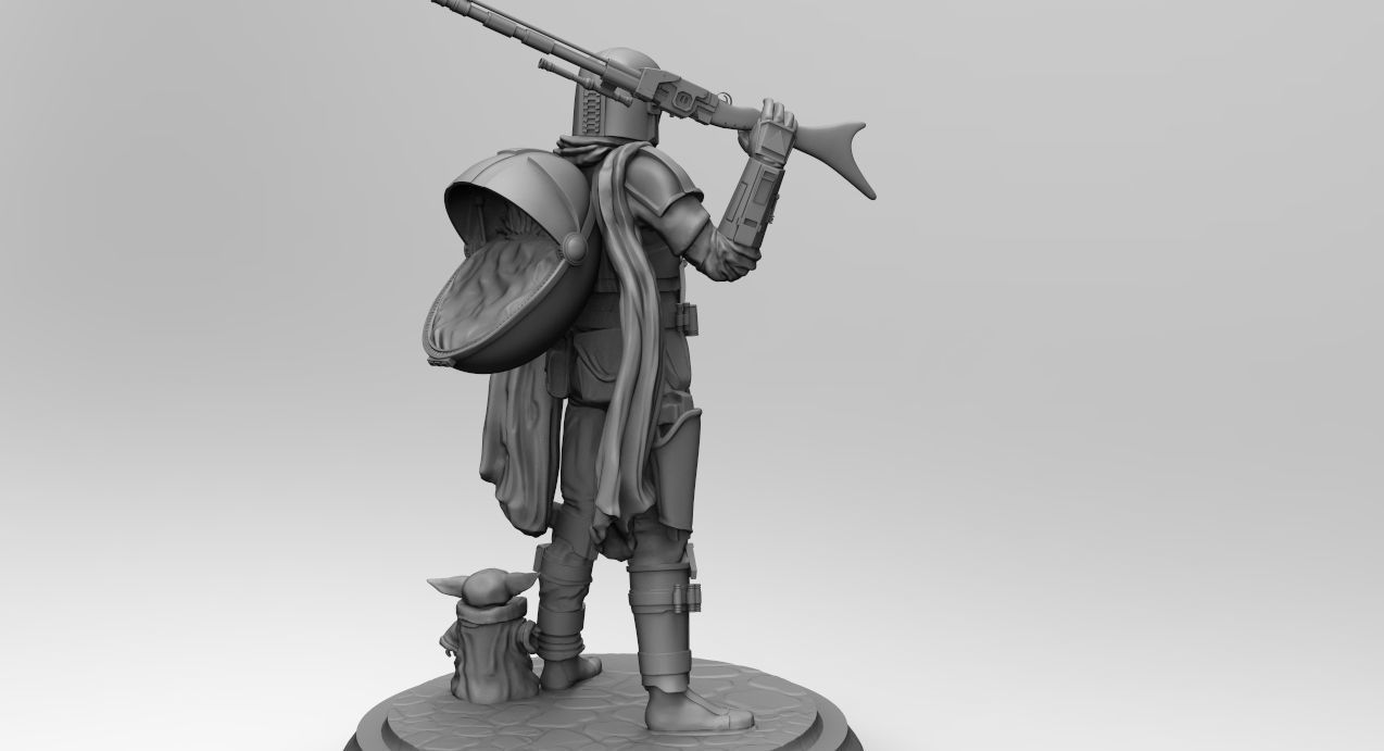 THE MANDALORIAN-YODA BABY 3D PRINT MODEL 3D print model_1