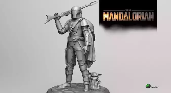 THE MANDALORIAN-YODA BABY 3D PRINT MODEL