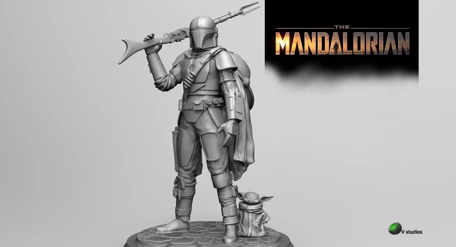 THE MANDALORIAN-YODA BABY 3D PRINT MODEL 3D print model_0