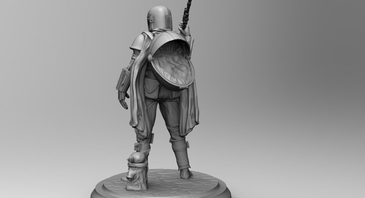 THE MANDALORIAN-YODA BABY 3D PRINT MODEL 3D print model_2