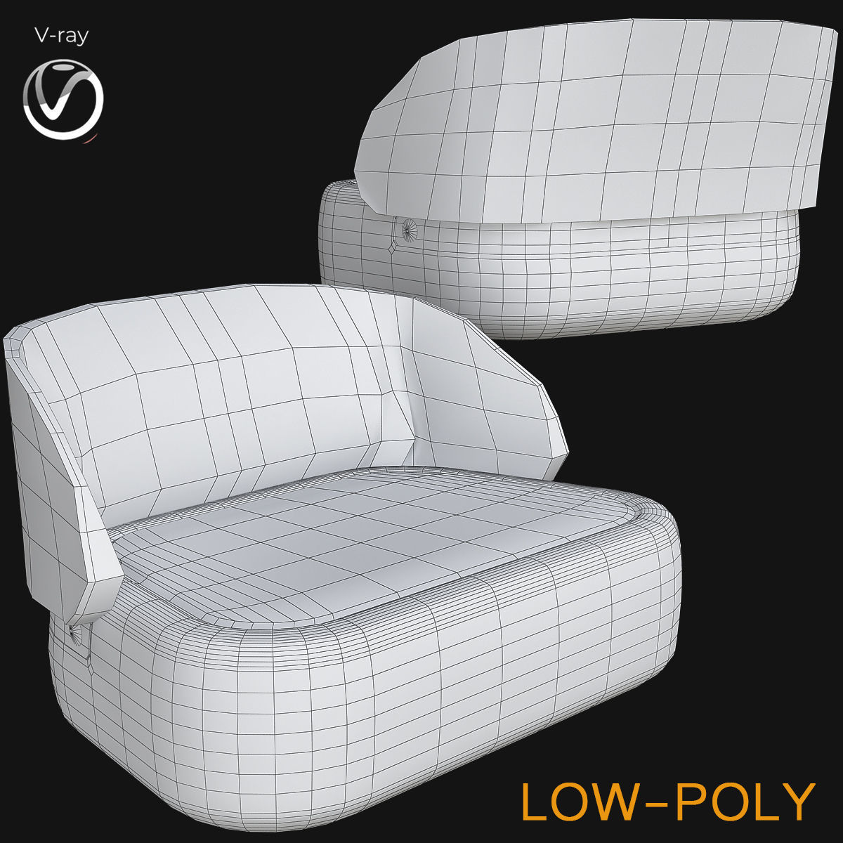 Sofas Collection 10 Pieces 3d model Low-poly 3D model_19