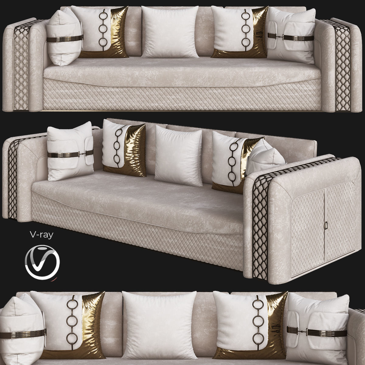 Sofas Collection 10 Pieces 3d model Low-poly 3D model_6