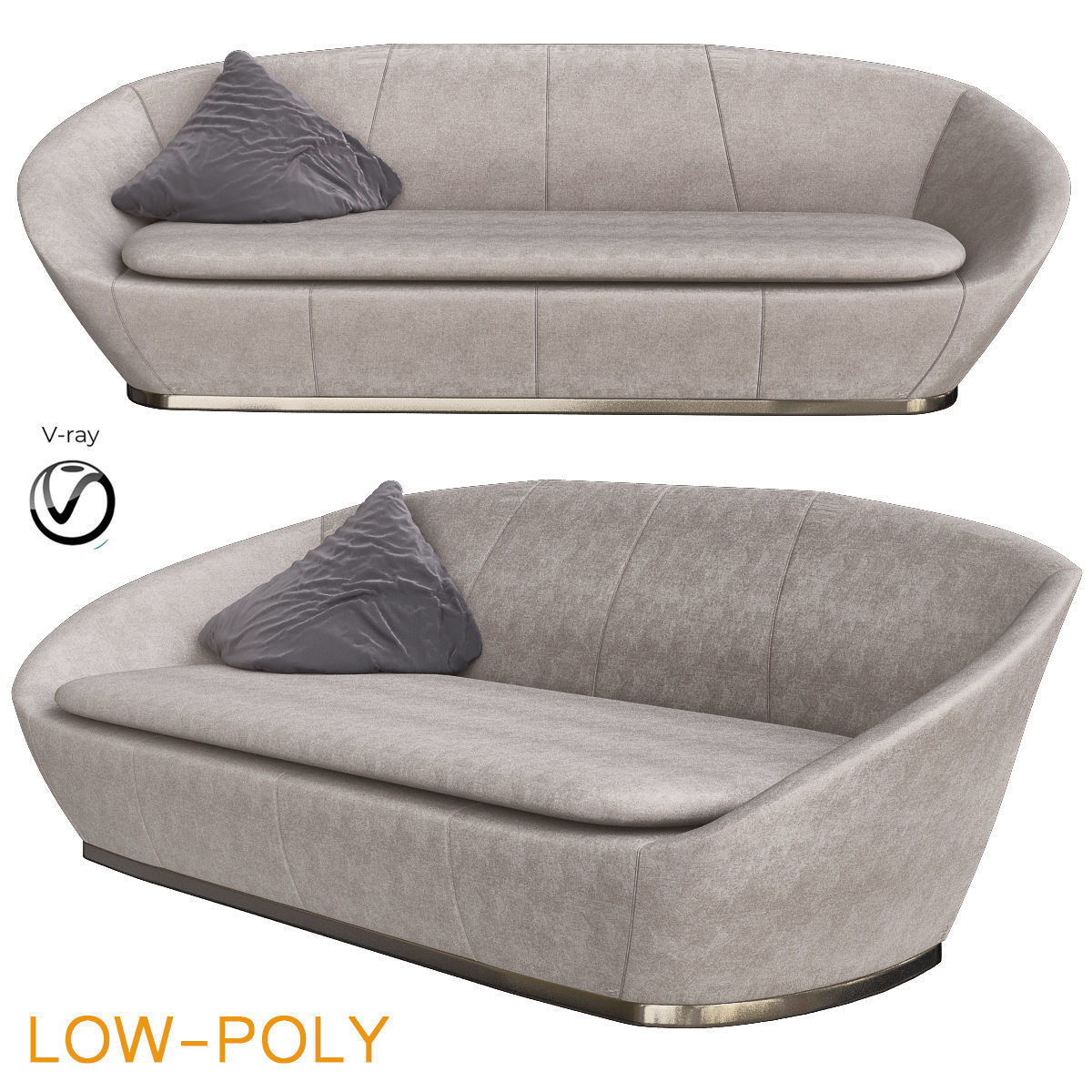 Sofas Collection 10 Pieces 3d model Low-poly 3D model_16