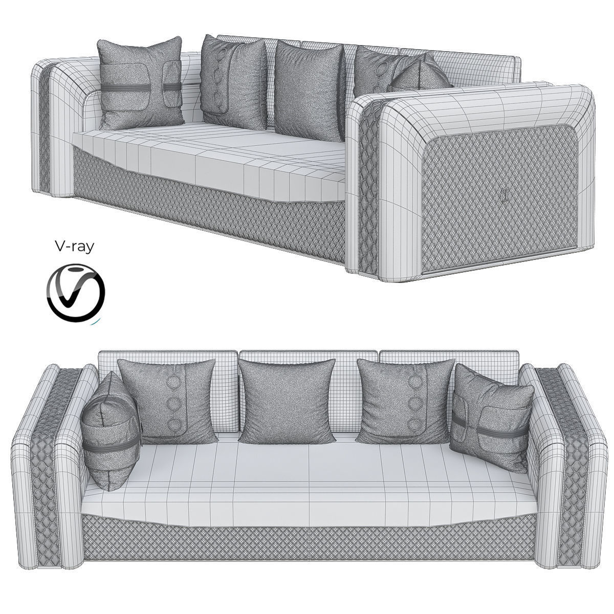 Sofas Collection 10 Pieces 3d model Low-poly 3D model_7