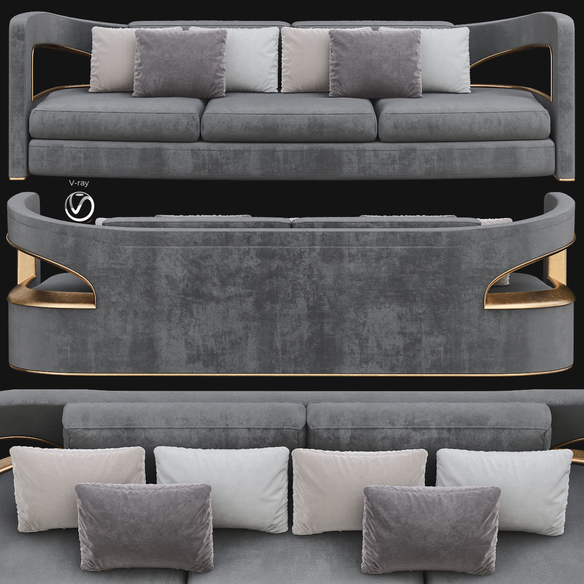 Sofas Collection 10 Pieces 3d model Low-poly 3D model_12