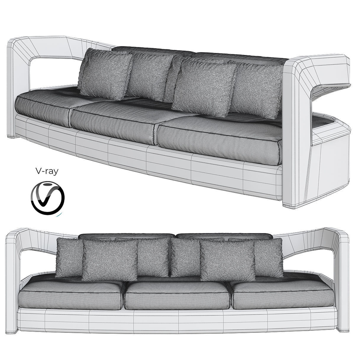 Sofas Collection 10 Pieces 3d model Low-poly 3D model_13