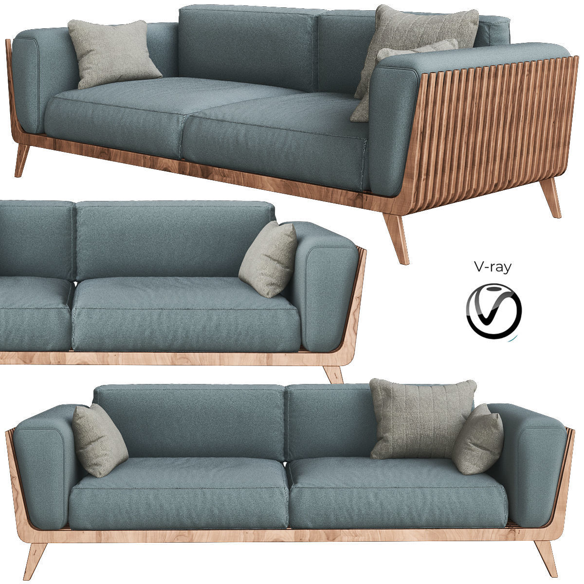 Sofas Collection 10 Pieces 3d model Low-poly 3D model_8