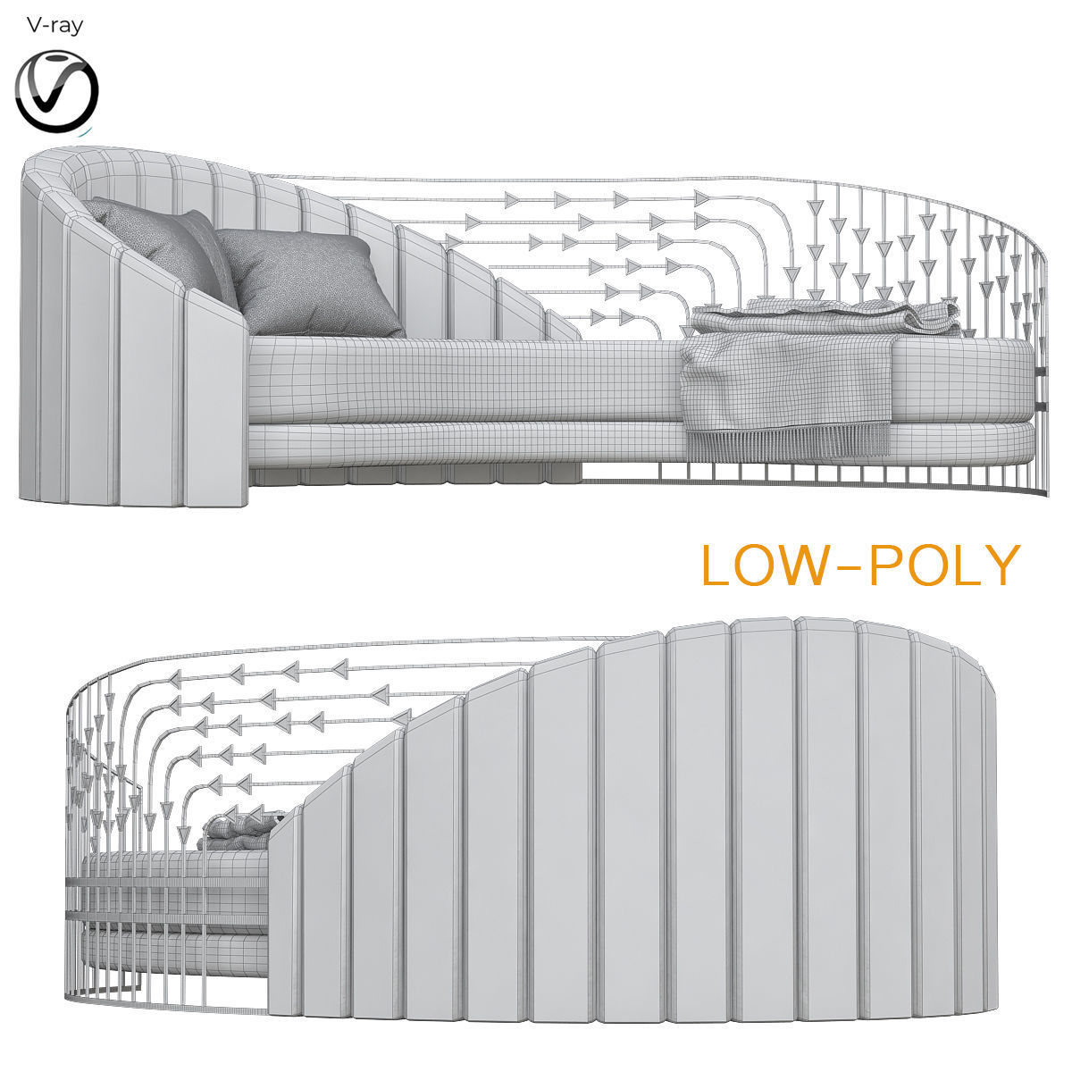 Sofas Collection 10 Pieces 3d model Low-poly 3D model_3