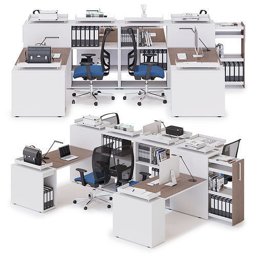 Office workspace LAS LOGIC v7 3D model