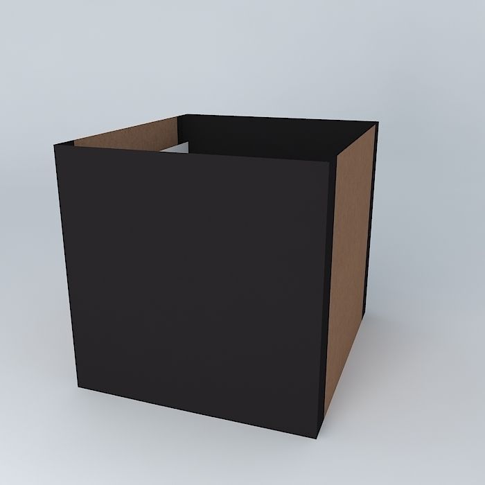 insert KALLAX EXPEDIT drawers black brown free 3D Model .max .obj