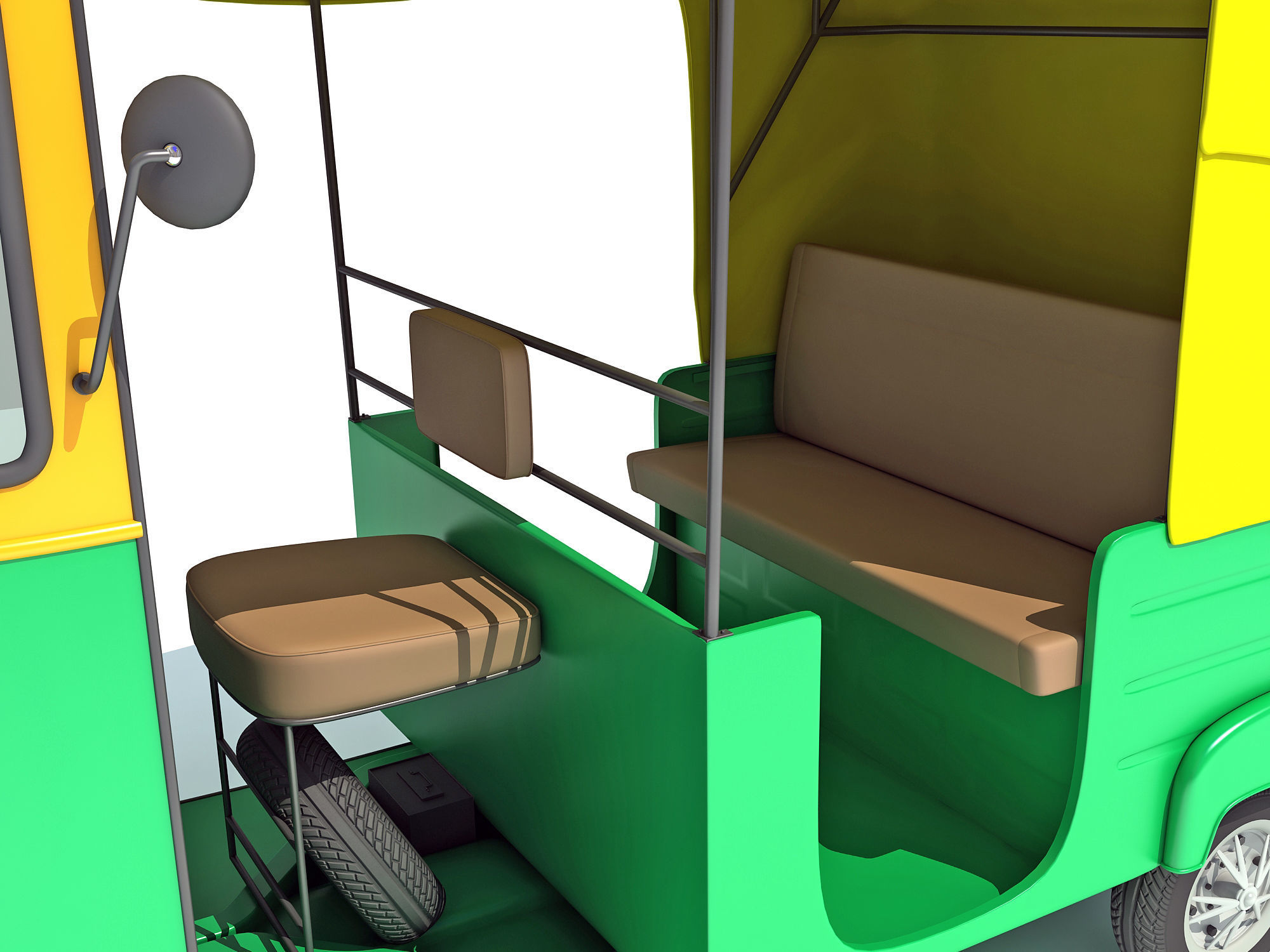 Auto Rickshaw 3D model_11
