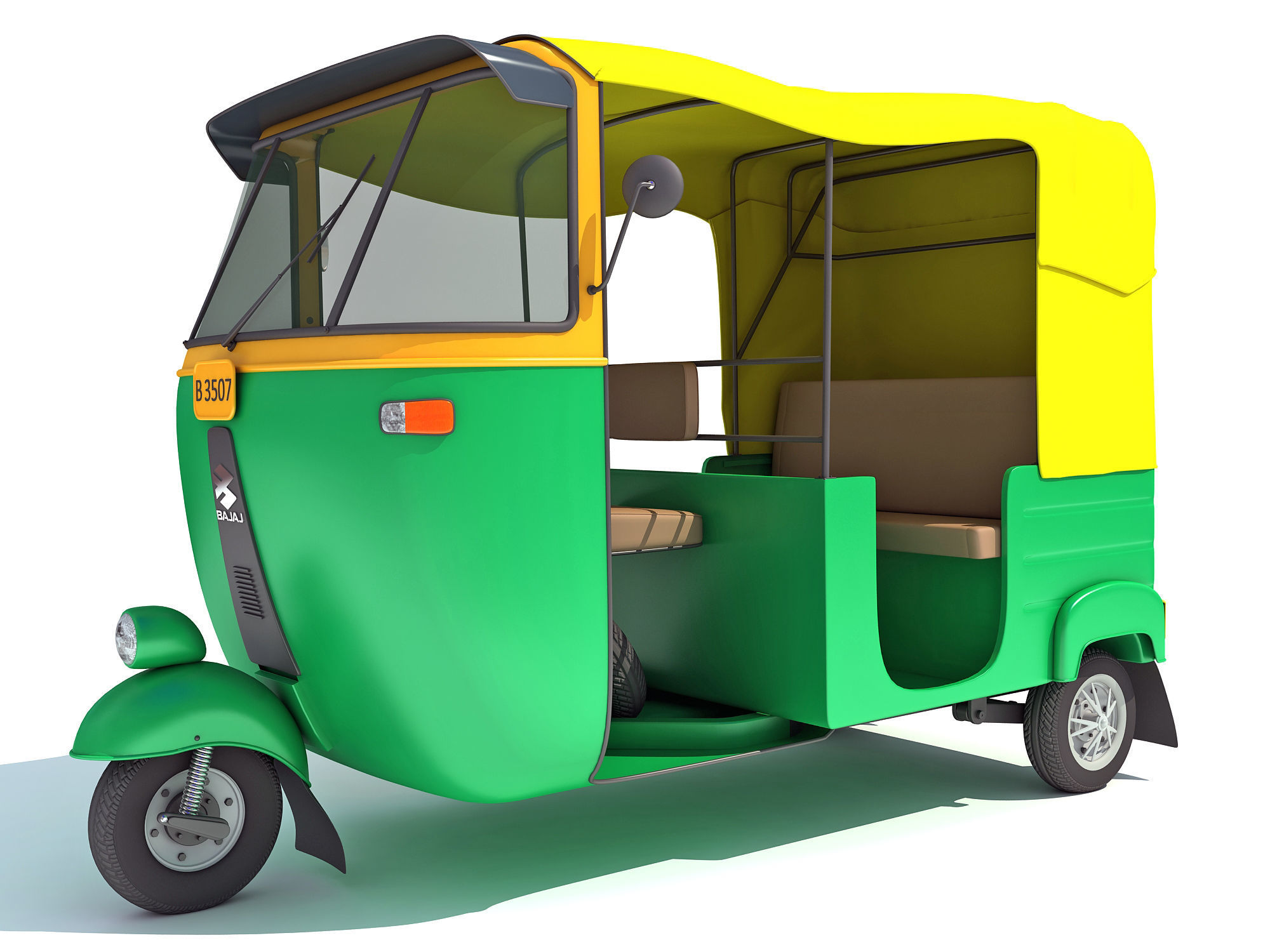 Auto Rickshaw 3D model_1