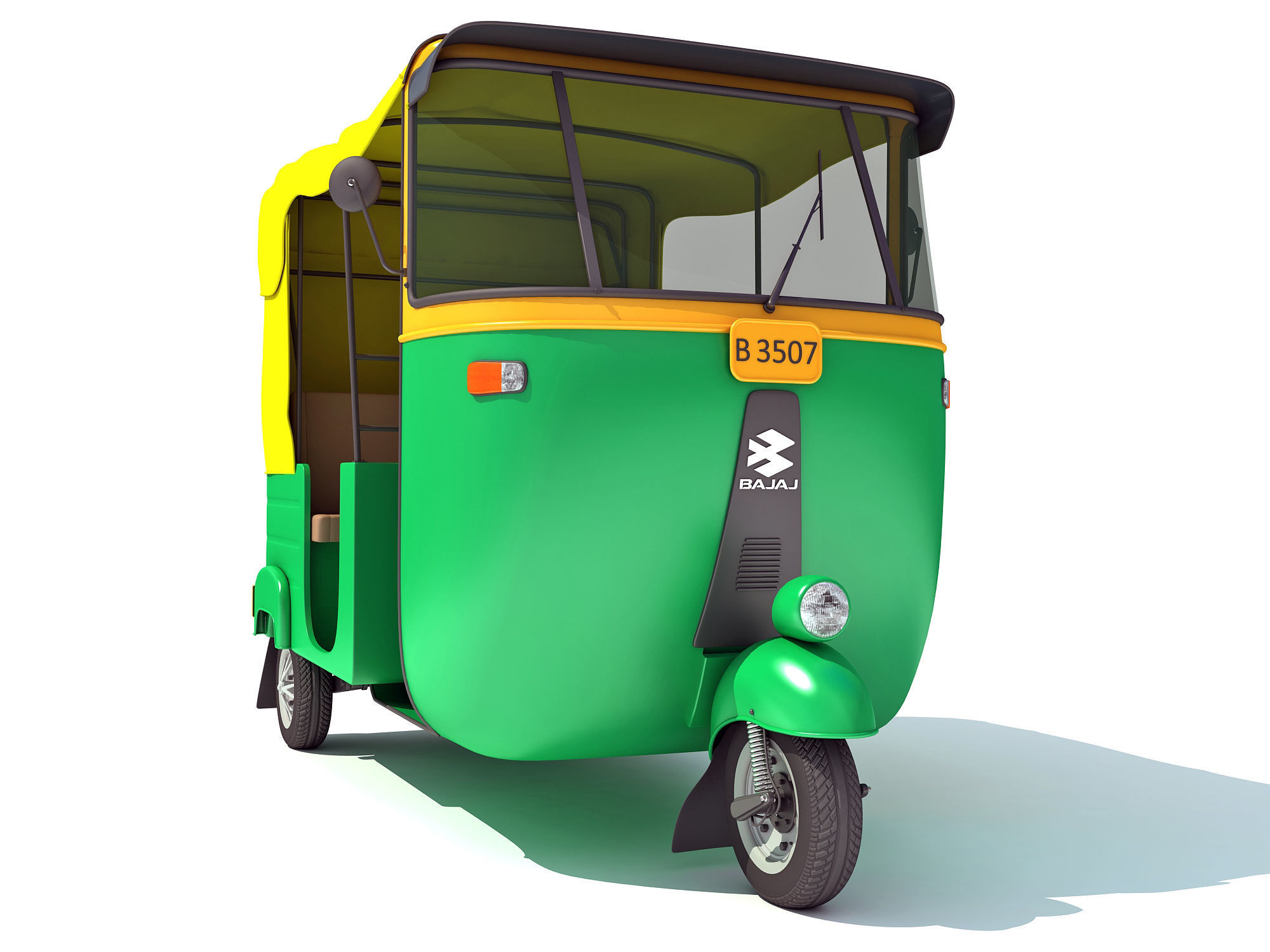 Auto Rickshaw 3D model_8
