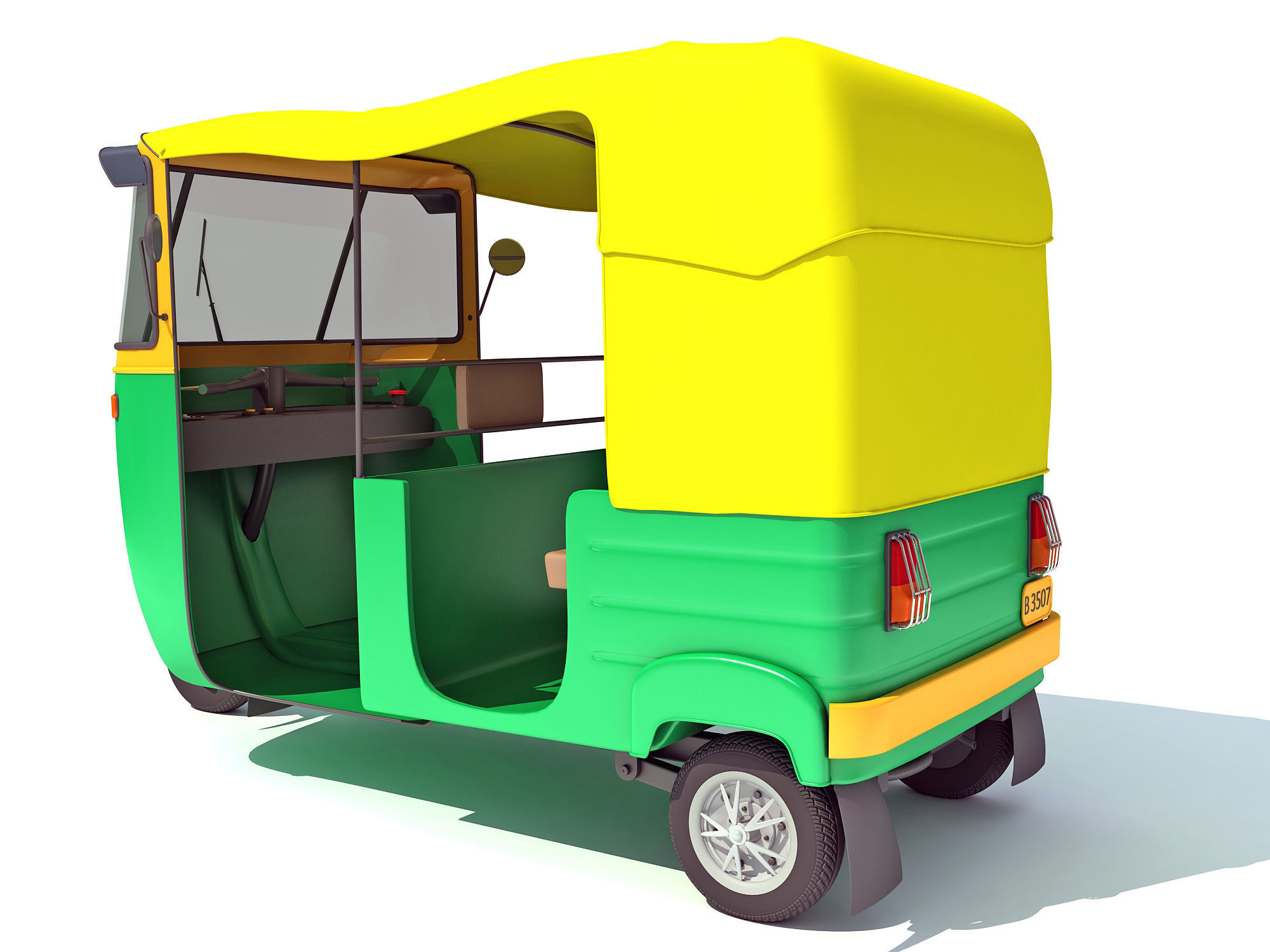 Auto Rickshaw 3D model_3