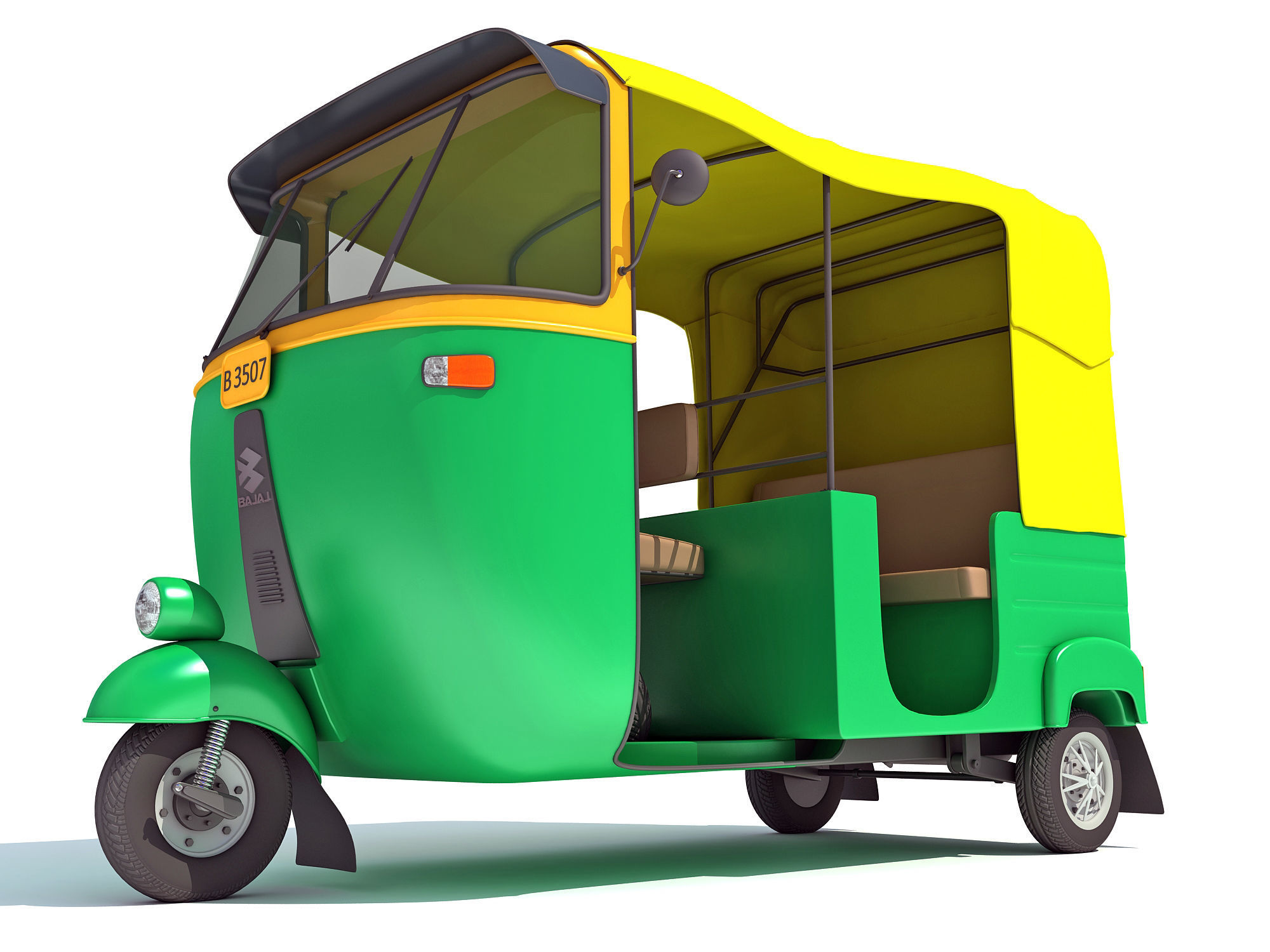 Auto Rickshaw 3D model_9