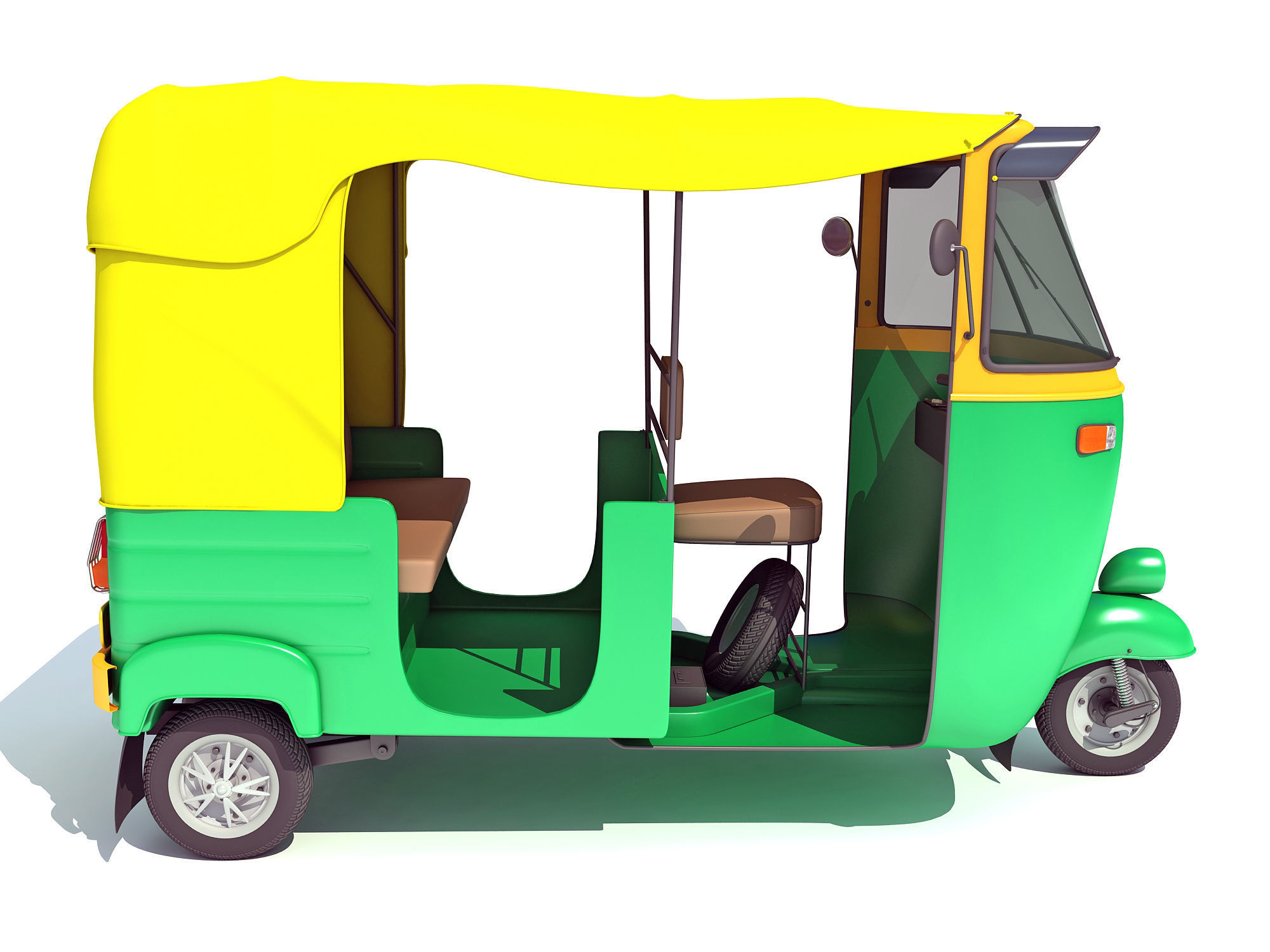 Auto Rickshaw 3D model_6
