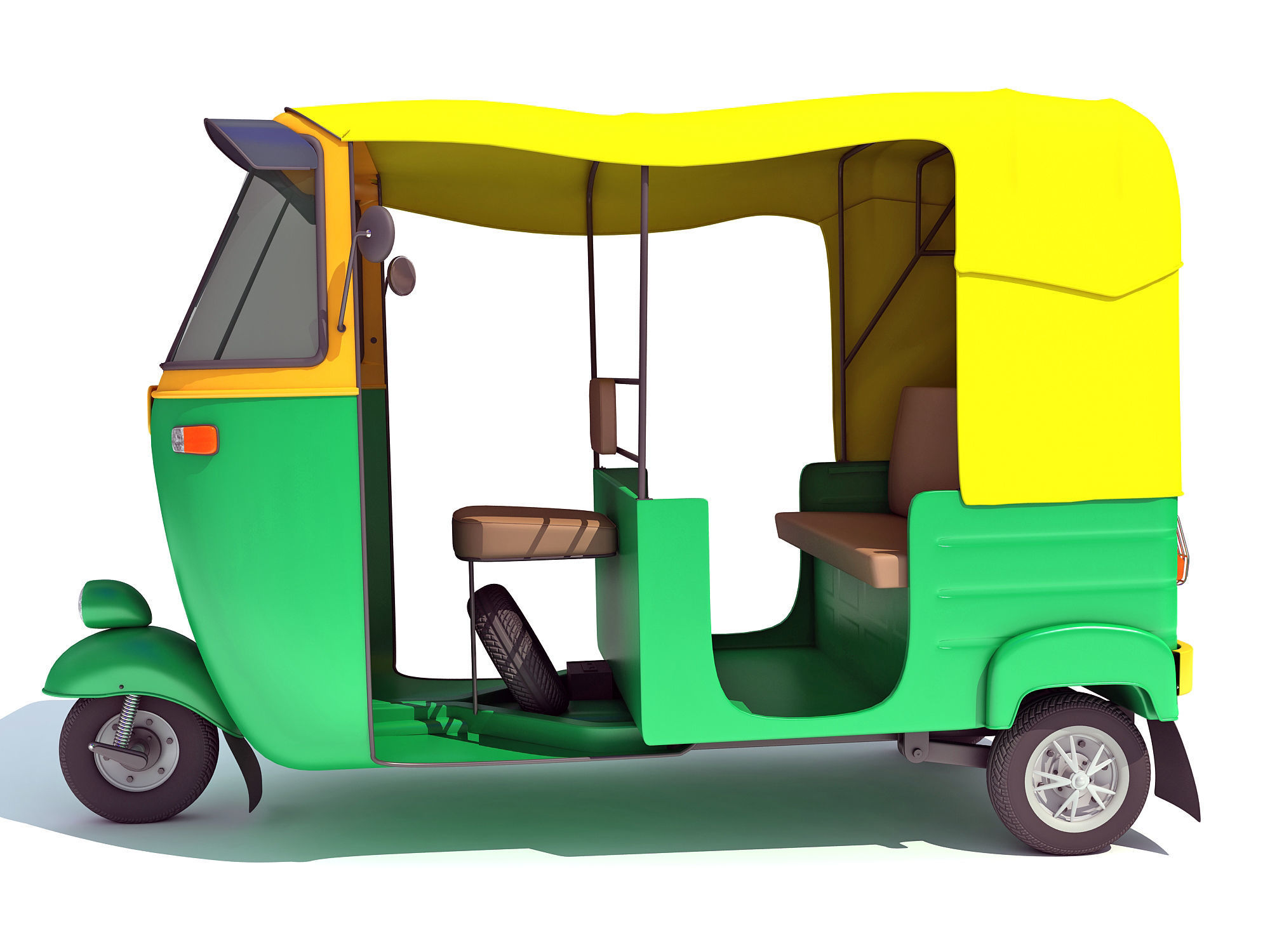 Auto Rickshaw 3D model_2