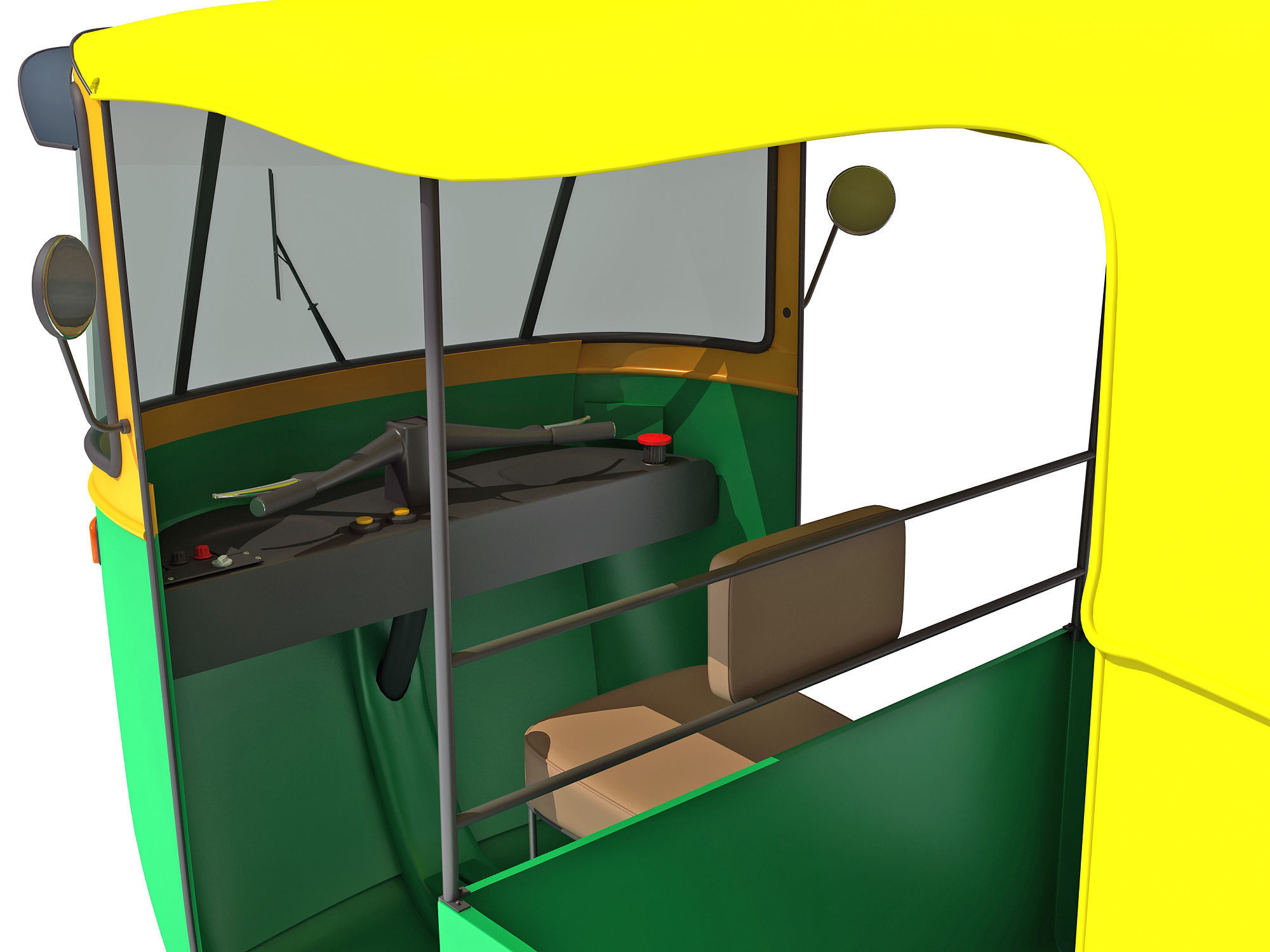 Auto Rickshaw 3D model_10