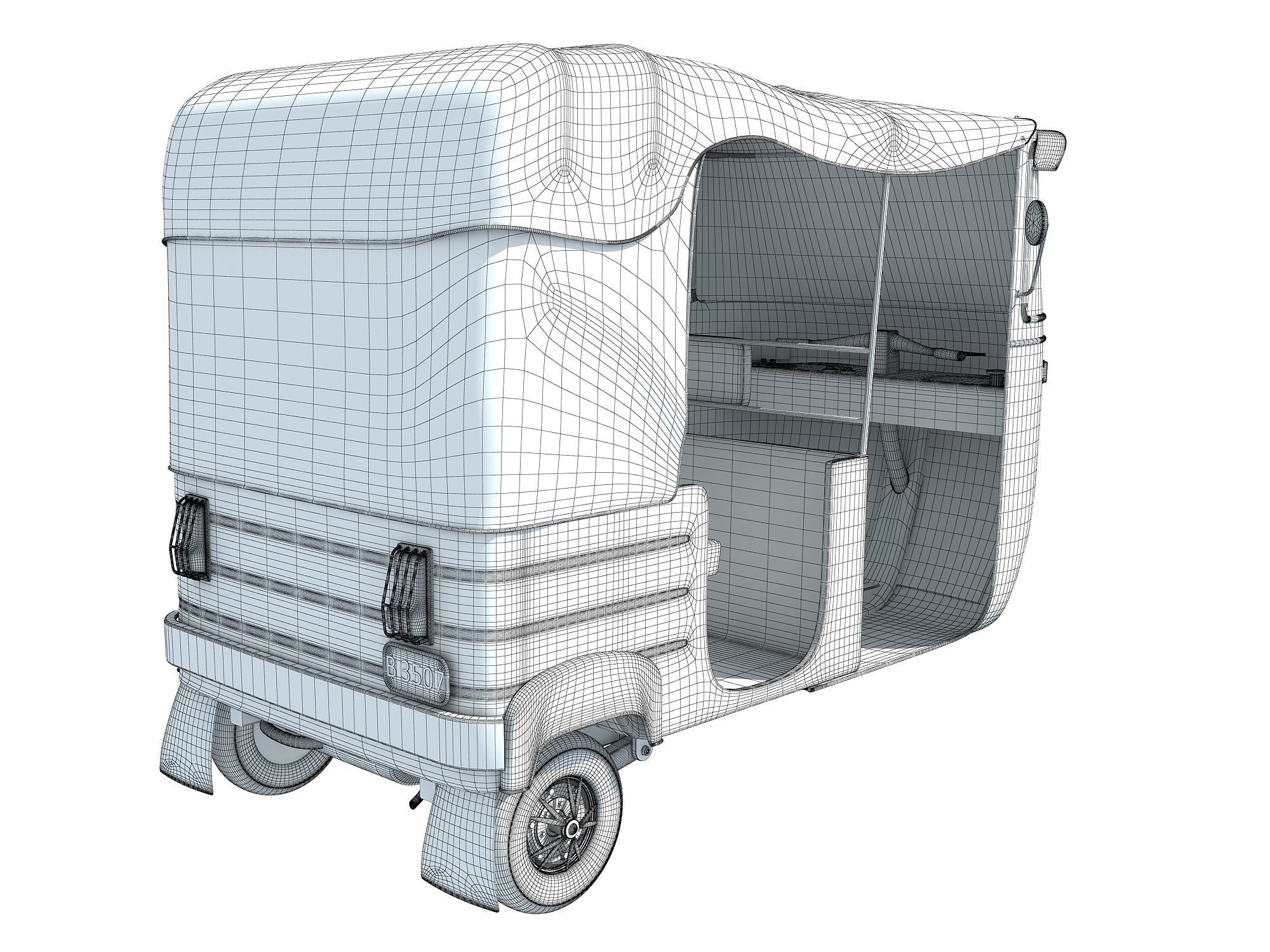 Auto Rickshaw 3D model_15