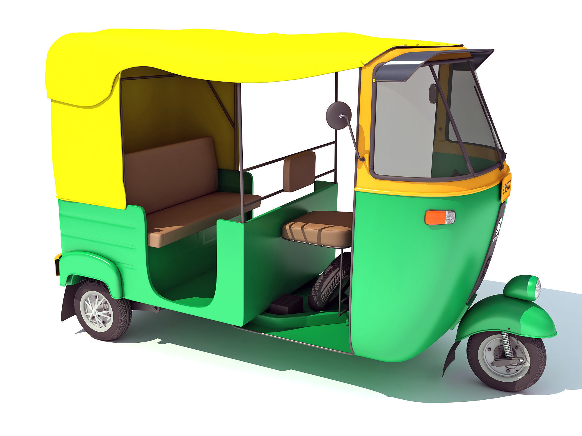 Auto Rickshaw 3D model_7