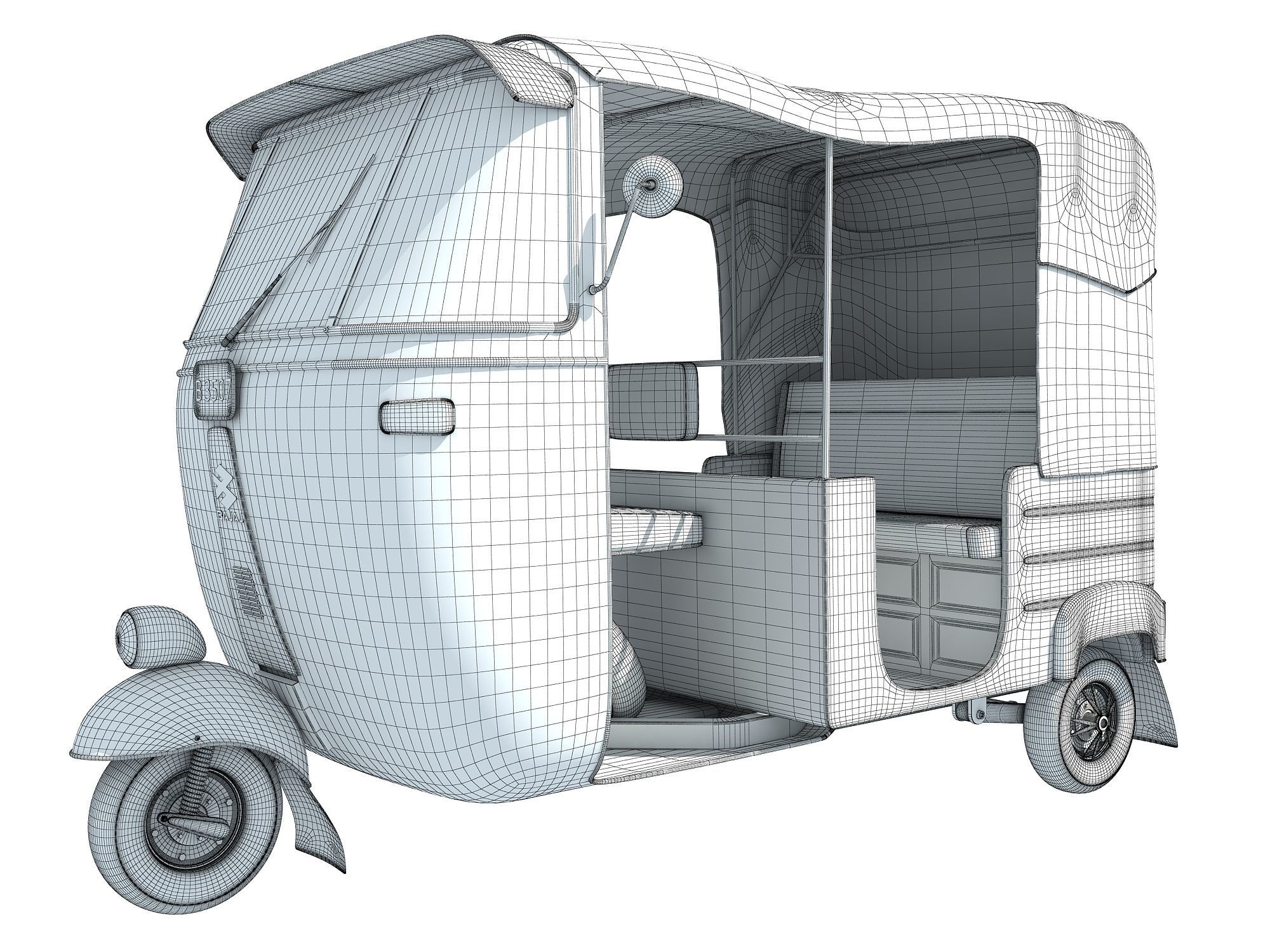 Auto Rickshaw 3D model_13