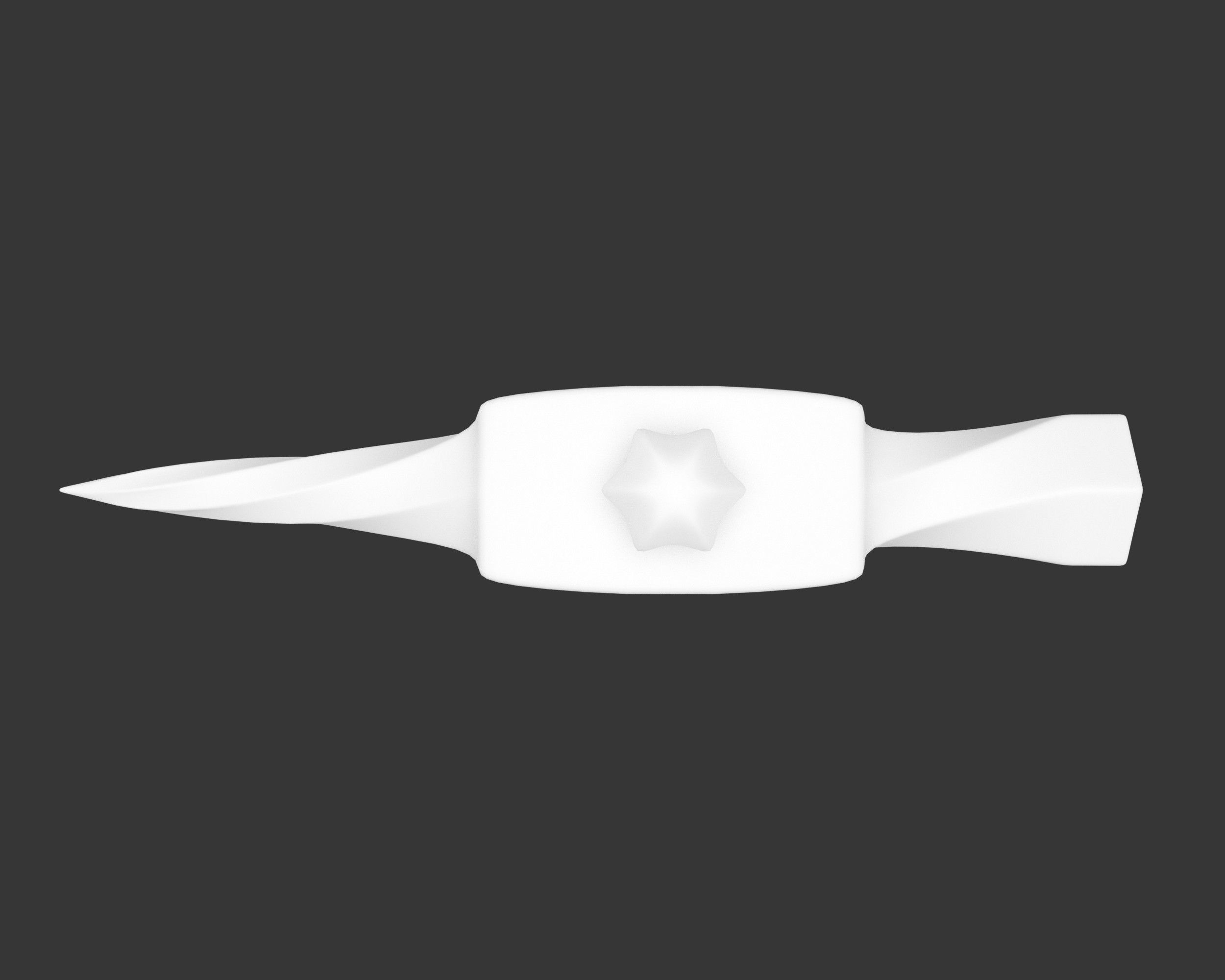 Medieval Noble Weapon Warhammer Low-poly 3D model_10