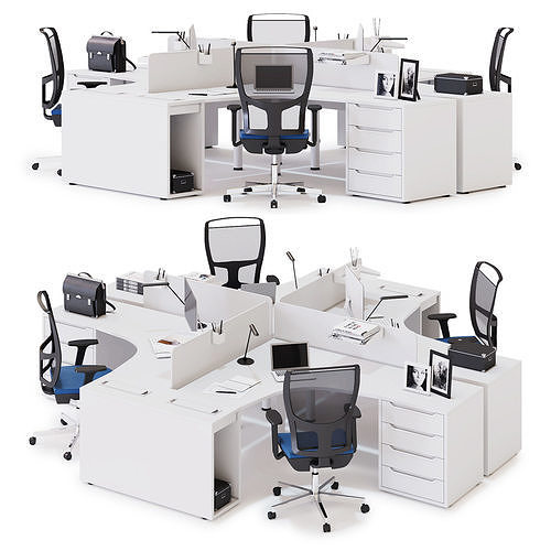 Office workspace LAS LOGIC v14 3D model
