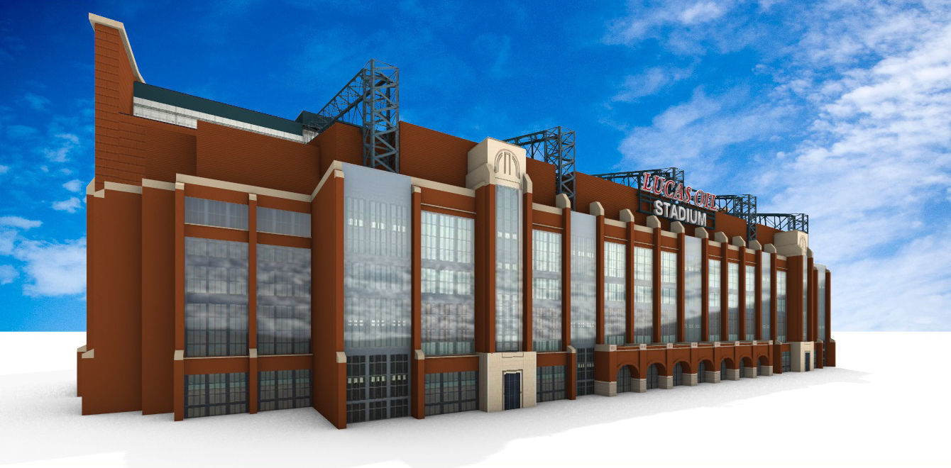 Lucas Oil Stadium Exterior Low-poly 3D model_5