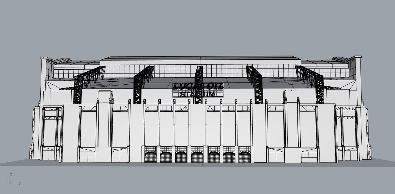 Lucas Oil Stadium Exterior Low-poly 3D model_14