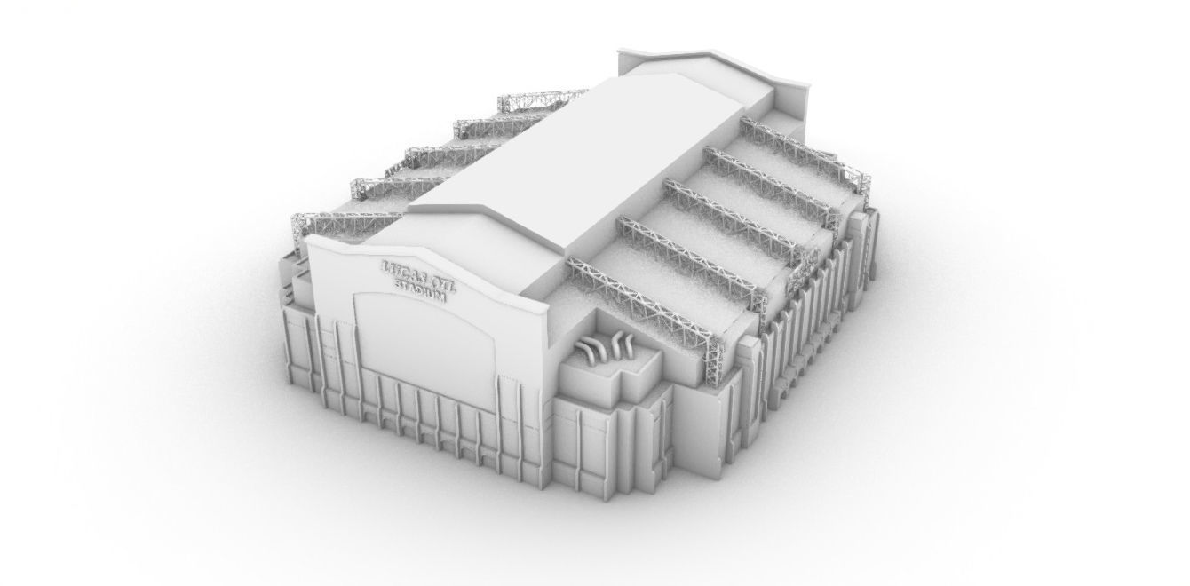 Lucas Oil Stadium Exterior Low-poly 3D model_1