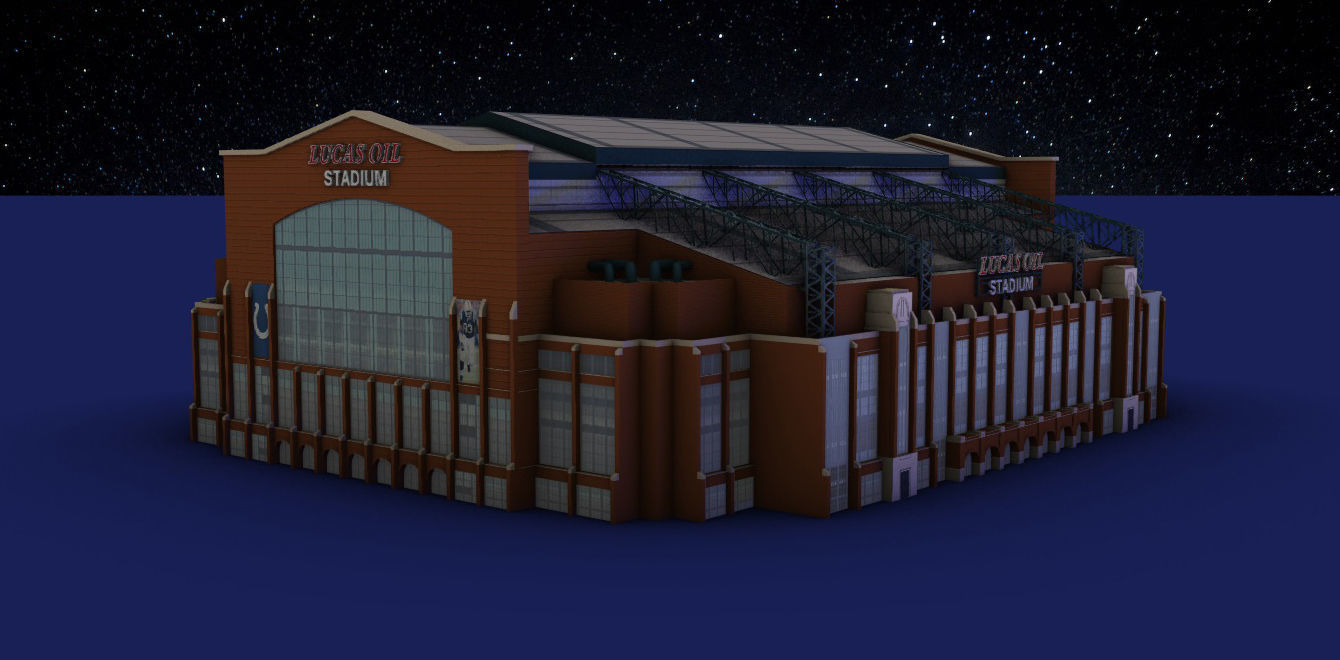 Lucas Oil Stadium Exterior Low-poly 3D model_20