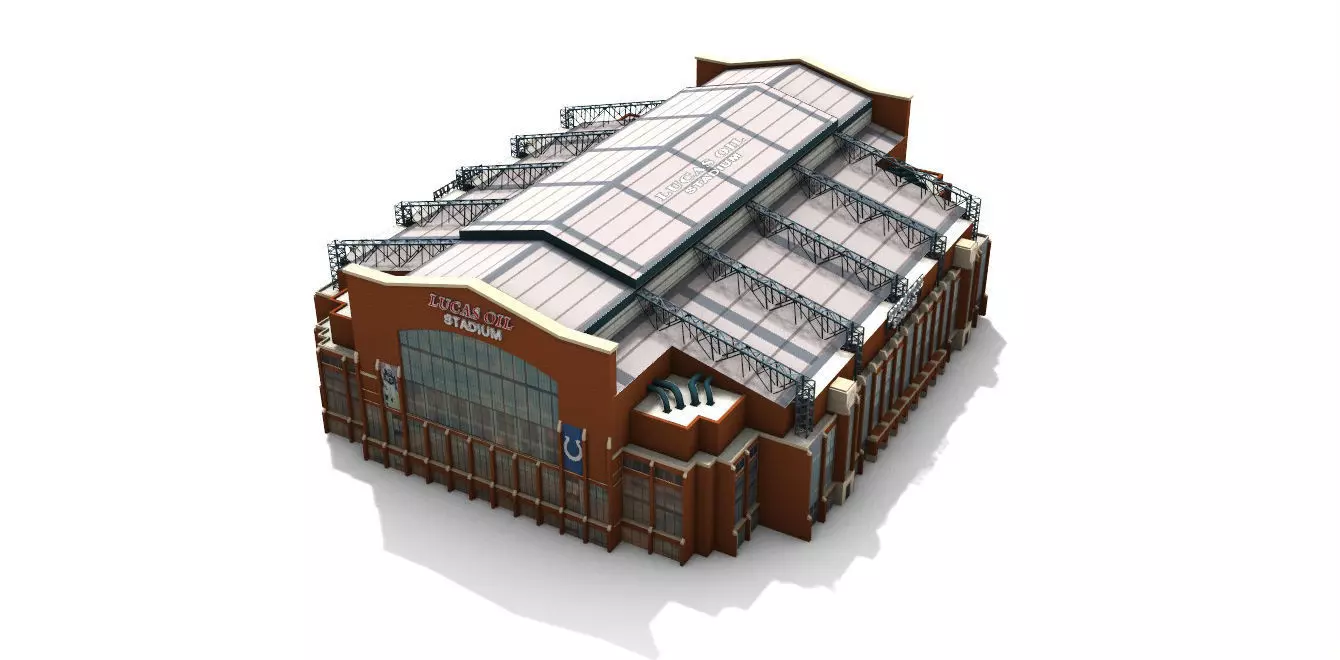 Lucas Oil Stadium Exterior Low-poly 3D model_0
