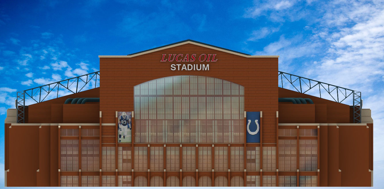 Lucas Oil Stadium Exterior Low-poly 3D model_15