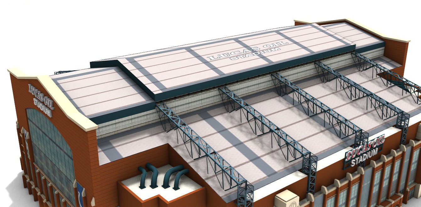 Lucas Oil Stadium Exterior Low-poly 3D model_12