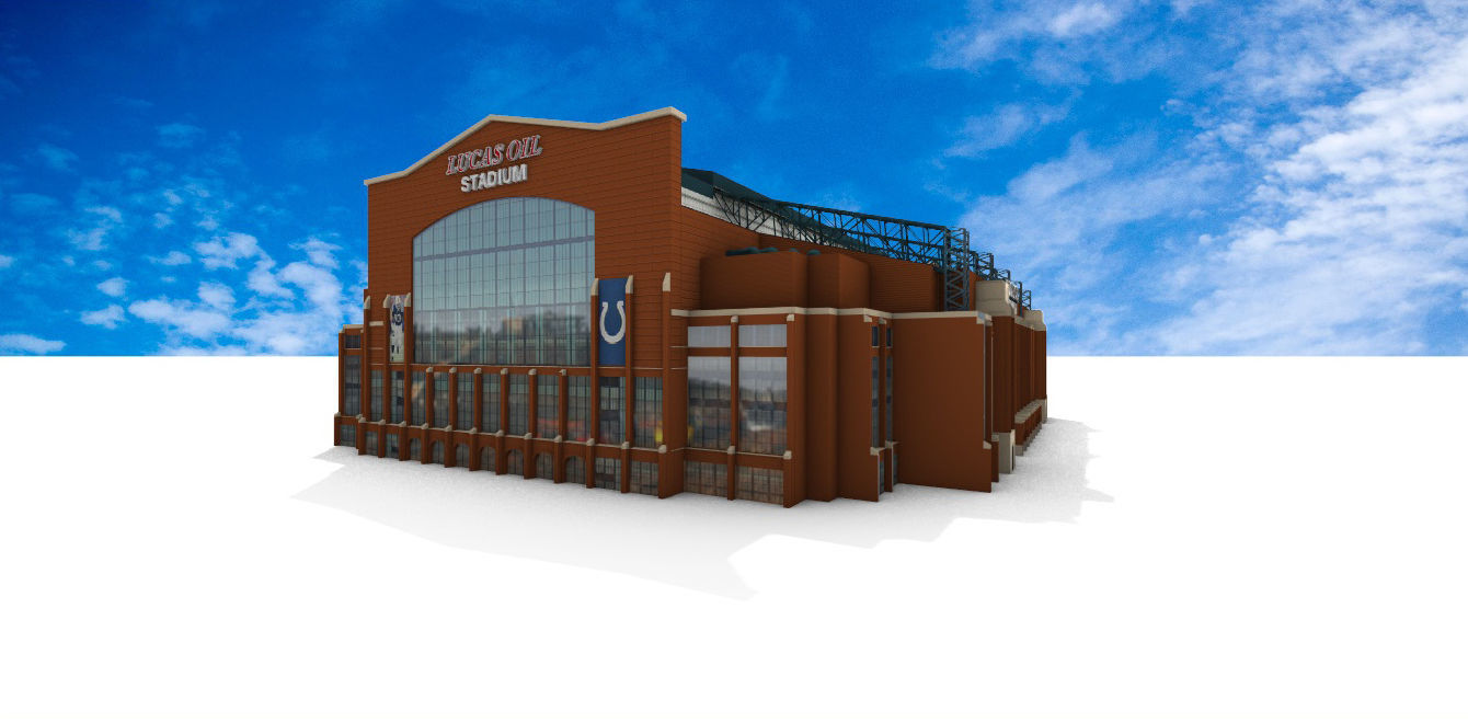 Lucas Oil Stadium Exterior Low-poly 3D model_6