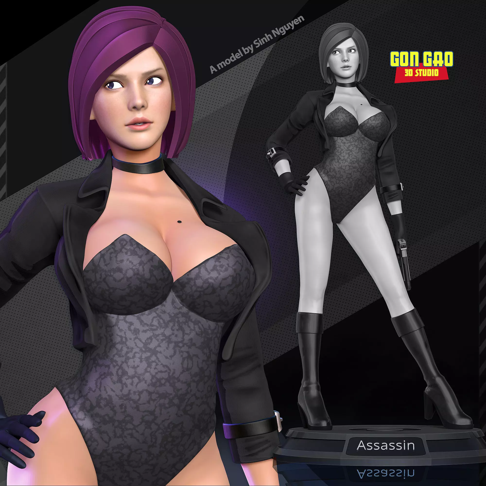 Black Assassin 3D print model_0