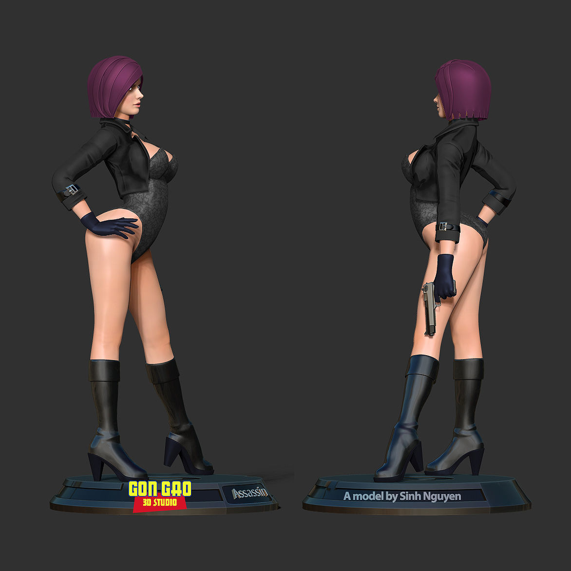 Black Assassin 3D print model_4