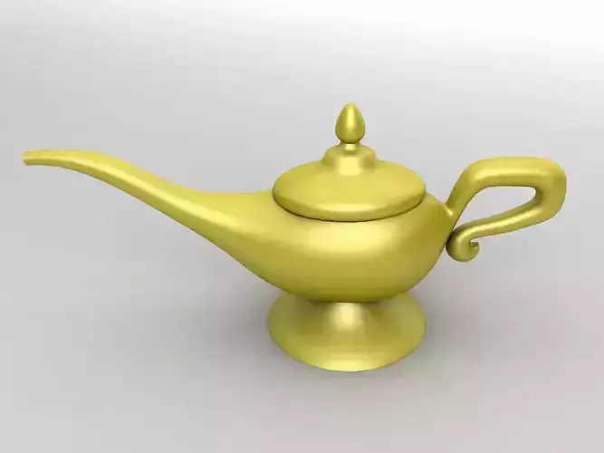Genie Lamp Low-poly 3D model
