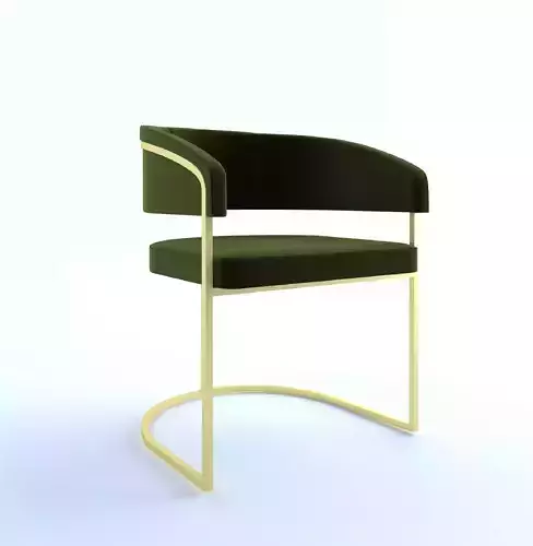 Chair with gold frame