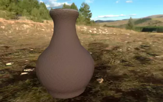Vase Model in middle of field