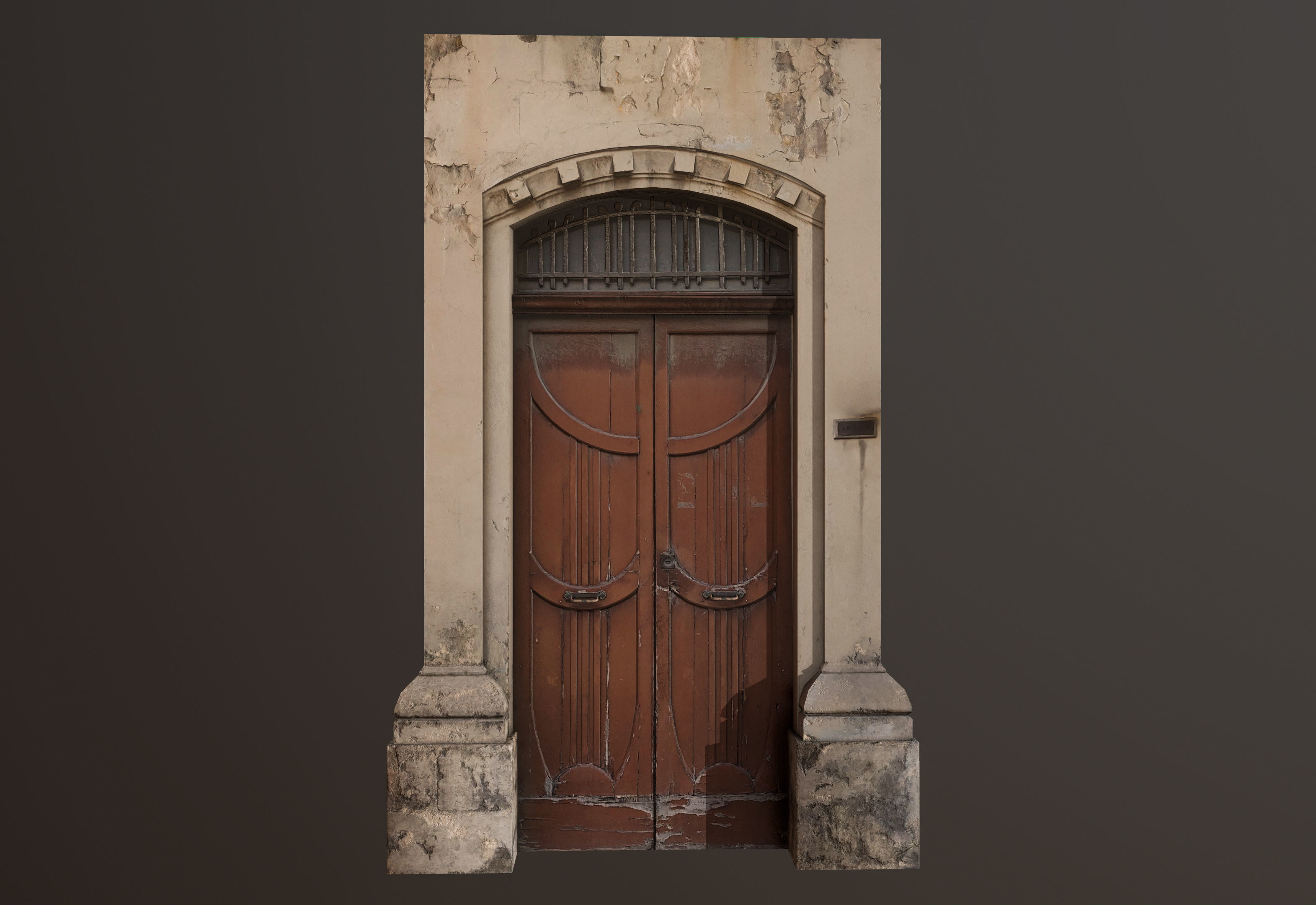 Medieval Door 2 PBR  Low-poly 3D model_4