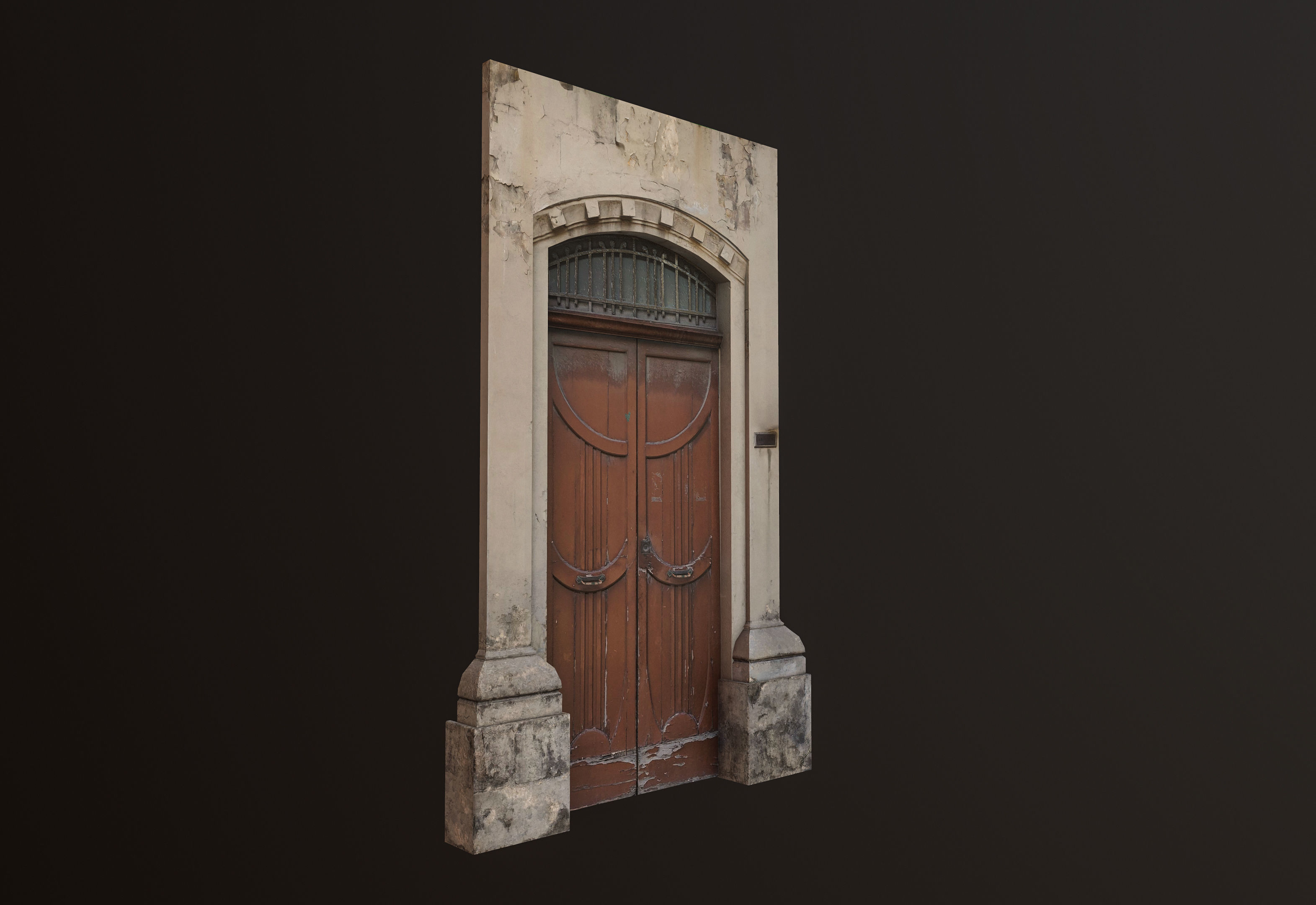Medieval Door 2 PBR  Low-poly 3D model_1