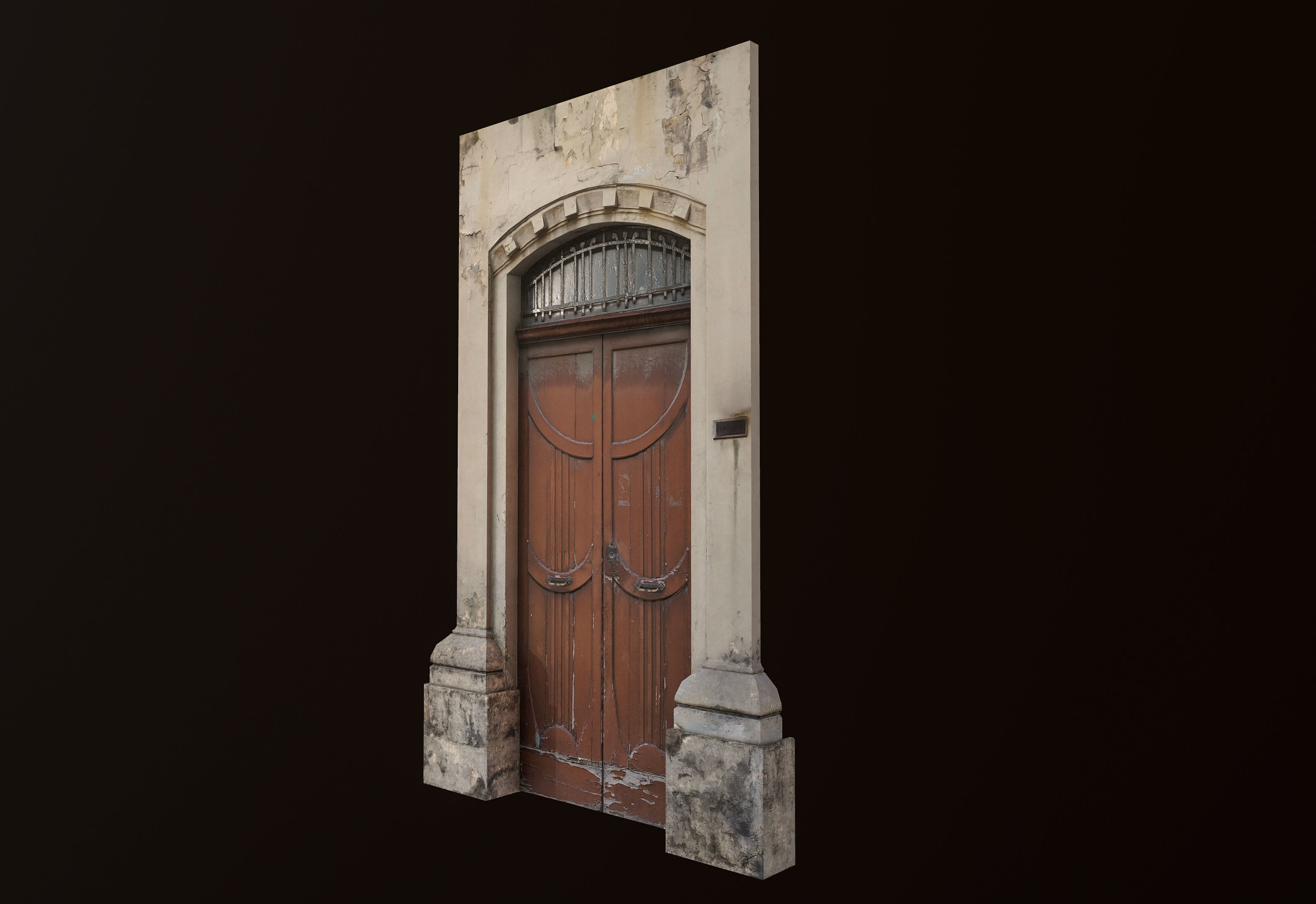 Medieval Door 2 PBR  Low-poly 3D model_2