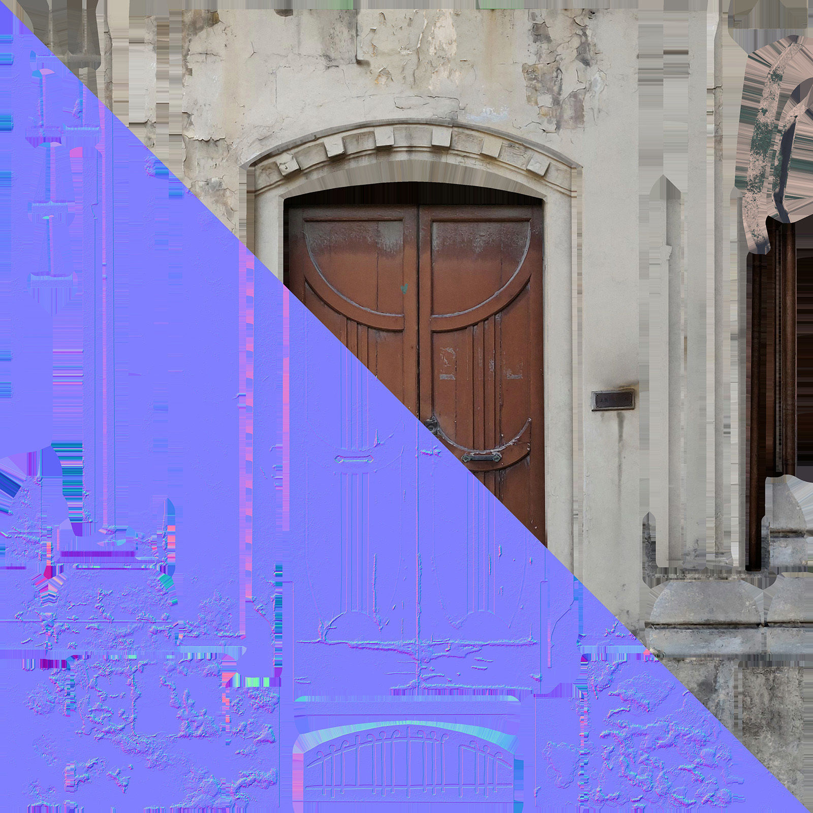 Medieval Door 2 PBR  Low-poly 3D model_10