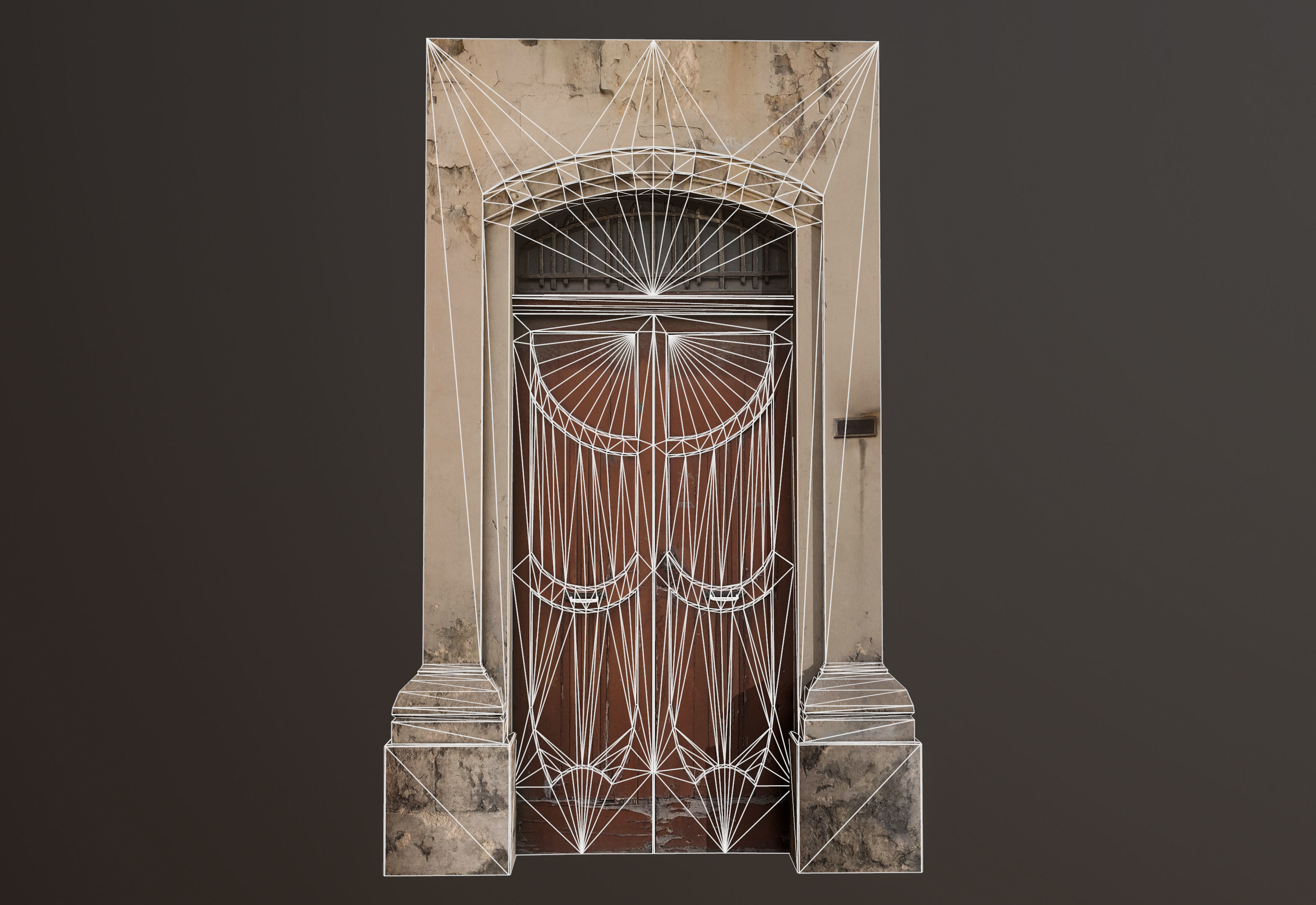 Medieval Door 2 PBR  Low-poly 3D model_3