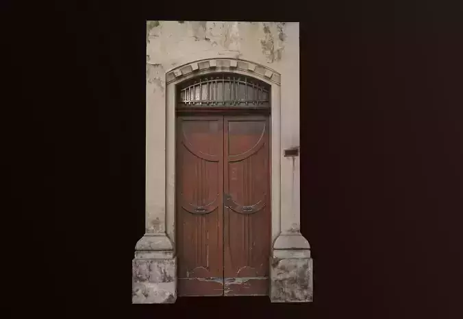 Medieval Door 2 PBR  Low-poly 3D model Medieval Door 2 PBR  Low-poly 3D model