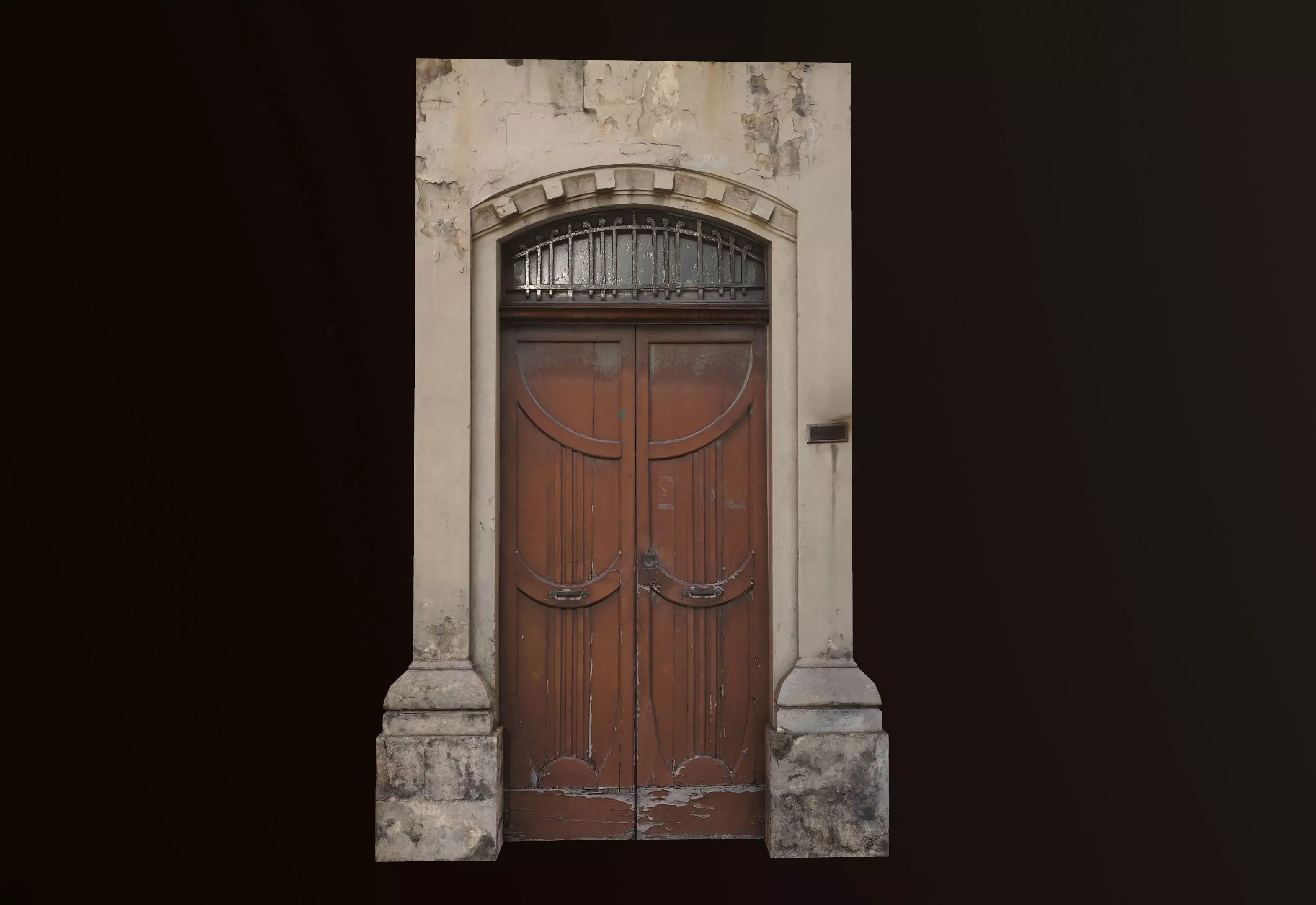Medieval Door 2 PBR  Low-poly 3D model_0